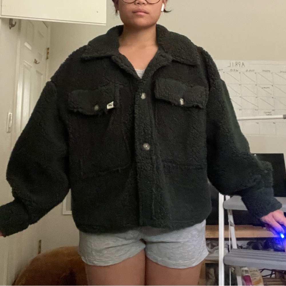 Lee Button up teddy bear jacket